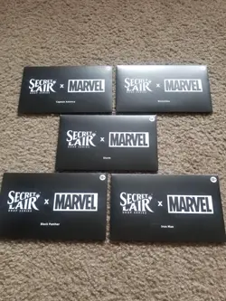 Secret lair X Marvel Set of 5, Wolverine, Storm, Iron Man, Captain America, - Image 1