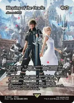 MTG Blessing of the Oracle - Akroma's Will (Showcase) Final Fantasy #0021 - Image 1