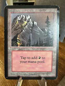 MTG (Magic: The Gathering) Alpha Mountain (MP) - Image 1