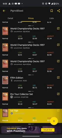 Magic The Gathering Pyroblast Ice Age Regular NM/MINT Condition - Image 4