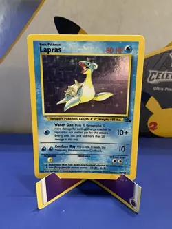 1999 Pokemon LAPRAS Fossil Set HOLO Foil Unlimited Edition Card 10/62 - Image 1