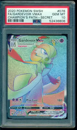 2020 Pokemon Champion's Path #076 Path Gardevoir Vmax Secret Rare PSA 10 GEM MT - Image 1