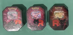 Pokemon TCG - Team Rocket Tins Full Set Of 3 - Brand New & Sealed - Image 1