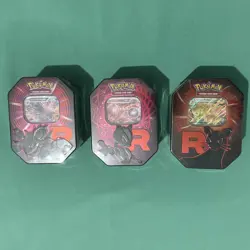 Pokemon TCG - Team Rocket Tins Full Set Of 3 - Brand New & Sealed - Image 2
