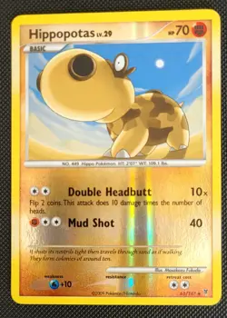 Hippopotas - 61/147 - Uncommon - Reverse Holo - Pokemon Supreme Victors vintage - Image 1