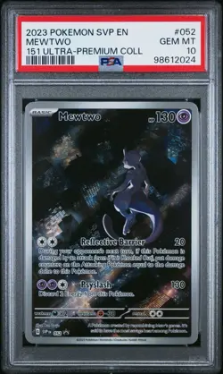 Pokemon 2023 Mewtwo 052 Scarlet & Violet Promo PSA 10 Holo - Image 1