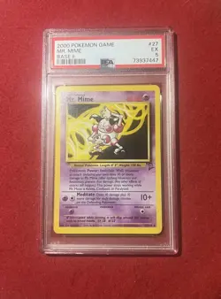 2000 Pokemon Game Mr. Mime Base II PSA 5 #27 - Image 1