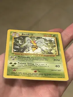 1999 POKEMON TCG Beedrill 017/102 Base Set WOTC Rare Unlimited Vintage Card LP - Image 3