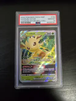 PSA 10 Leafeon VSTAR GEM MINT Black Star Promo Pokemon TCG SWSH195 - Image 1