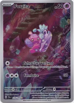 Pokemon Forgita Secret Illustration Rare Entwicklungen in Paldea 216/193 NM DE - Image 1