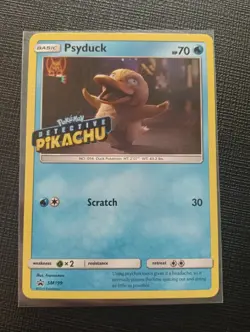 Pokemon TCG - Psyduck Detective Pikachu Stamped SM199 - Black Star Promo - Mint - Image 1