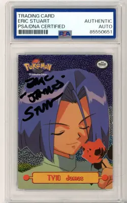 PSA Signed Eric Stuart TV10 James - TV Animation Edition - Pokemon Topps Card - Image 1
