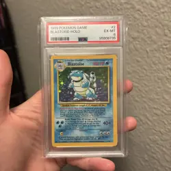 Pokemon TCG Blastoise Holo PSA 6 Ex-Mint Base Set 2/102 - Image 1