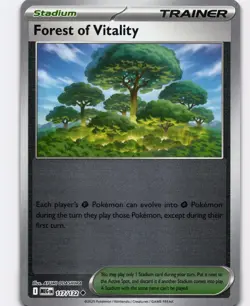 Forest of Vitality Reverse Holo Uncommon ME01: Mega Evolution 117/132 NM Pokemon - Image 1