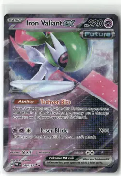 Pokemon Iron Valiant ex - Double Rare SV04: Paradox Rift 089/182 NM - Image 1