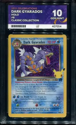 ACE 10 Dark Gyarados 8/82 Celebrations Classic Collection 2021 Pokemon Card - Image 1