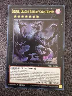Yugioh Eclipse, Dragon Ruler of Catastrophes ALIN-EN048 Ultra Rare 1st Ed NM - Image 1