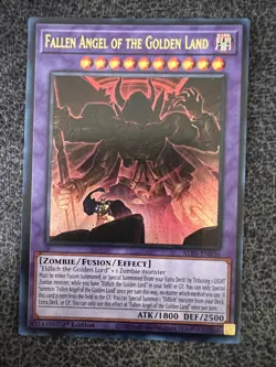 Yugioh Fallen Angel of the Golden Land ALIN-EN036 Ultra Rare 1st Edition NM - Image 1
