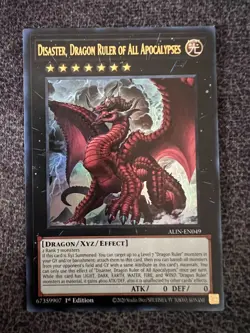Yugioh Disaster, Dragon Ruler of All Apocalypses ALIN-EN049 Ultra Rare 1st Ed NM - Image 1