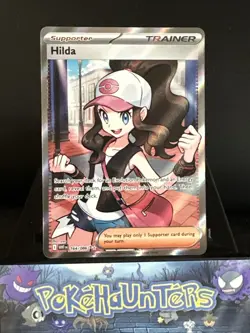Pokemon Card Hilda 164/086 White Flare Full Art Holo Rare Trainer NM - Image 1