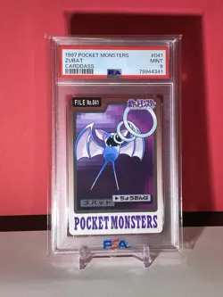 PSA 9 MINT Zubat #041 CARDDASS 1997 Pocket Monsters Pokemon Card - Image 1