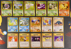 HP/Worn Japanese COMPLETE Pokemon GYM CHALLENGE/FROM THE DARK Set 16-Card RARE - Image 1