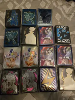 Pokemon Card Sleeves, 15 Different Packs all have 65 Sleeves Inside. Un-opened - Image 1