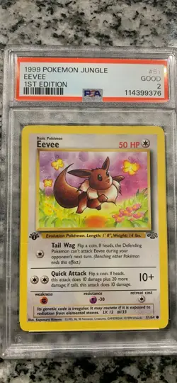 Pokemon TCG Eevee Jungle Card 51/64 Regular Common 1st Edition - Image 1