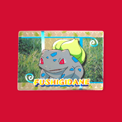 BULBASAUR (FUSHIGIDANE)--JAPANESE MEIJI EMBOSSED PROMO FOIL POKEMON CARD - Image 1
