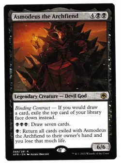Magic the Gathering MTG Card: Asmodeus the Archfiend 088/281 AFR Rare! NM - Image 1