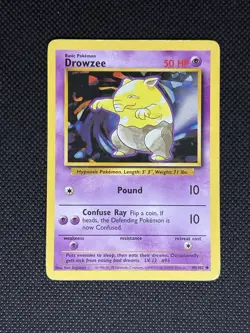 Pokemon TCG DROWZEE 49/102 Base Set Unlimited WOTC - Image 1
