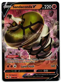 Sandaconda V 089/198 - Chilling Reign Pokemon TCG 2021 Ultra Rare Holo - NM Card - Image 1