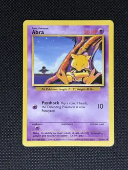 Pokemon TCG ABRA 43/102 Base Set Unlimited WOTC - Image 1