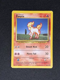 Pokemon TCG PONYTA 60/102 Base Set Unlimited WOTC - Image 1