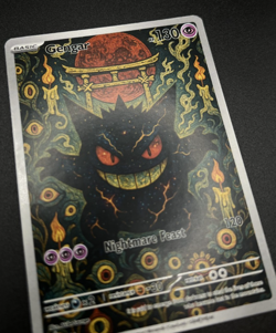 Pokemon Gengar Limited Promo Doujin ACG DIY Full Art Card NO HOLO - Image 2