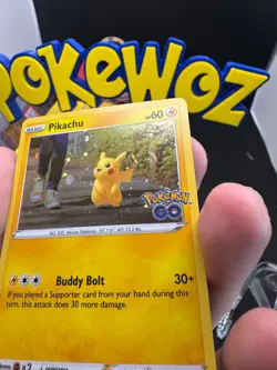 HD🌀Swirl Pokemon TCG Pikachu Pokemon Go 027/078 Holo Promo Cosmos Holo - Image 4