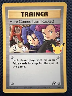Here Comes Team Rocket! 15/82 Holo Rare Celebrations Pokemon Card NM - Image 1