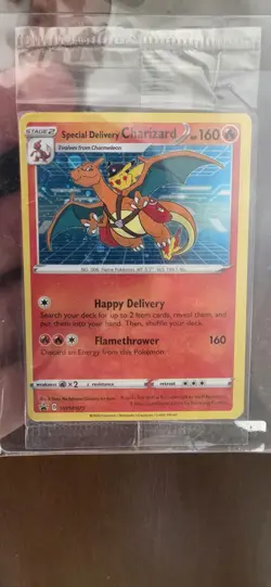 SEALED Pokemon Special Delivery Charizard SWSH075 Promo Card - Image 1