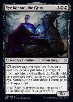 MTG English Syr Konrad, the Grim NM Normal Throne of Eldraine - Image 1