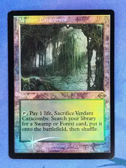 1x FOIL RETRO Verdant Catacombs, NM, Modern Horizons 2, Magic the Gathering, MtG - Image 1