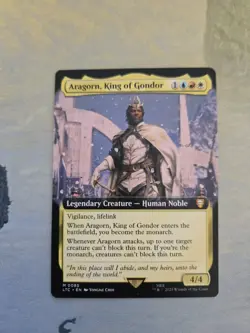 MTG LTC Aragorn, King Of Gondor Extended Art NM - Image 1