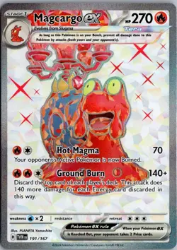 2024 Scarlet & Violet - Twilight Masquerade Magcargo ex Ultra Rare #191 - Image 1