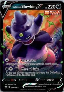 2021 Sword & Shield - Chilling Reign Galarian Slowking V Basic/Rare Holo V #99 - Image 1