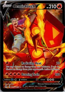 2022 Sword & Shield Series - Lost Origin - Trainer Gallery Centiskorch V Rare - Image 1