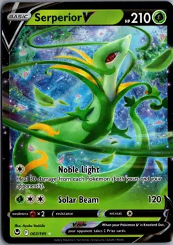 2022 Sword & Shield - Silver Tempest Serperior V Basic/Rare Holo V #7 - Image 1
