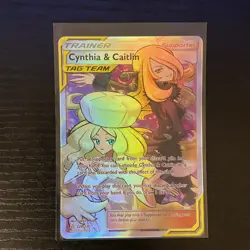 Cynthia & Caitlin - 228/236 - Pokemon Cosmic Eclipse Sun & Moon Full Art Card MP - Image 1