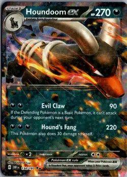 2023 Scarlet & Violet Series - Obsidian Flames Houndoom ex Double Rare #134 - Image 1