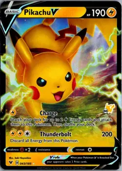 2020 Sword & Shield - Vivid Voltage Pikachu V Basic/Rare Holo V #43 - Image 1