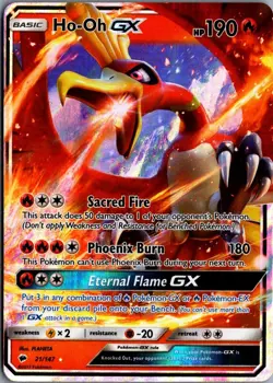 2017 Sun & Moon - Burning Shadows Ho-Oh-GX Basic/Rare Holo GX #21 - Image 1