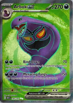 2023 Scarlet & Violet Series - Scarlet & Violet - 151 Arbok ex Ultra Rare #185 - Image 1